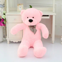 big lovely plush teddy bear toy big eyes bow bear toy pink teddy bear gift 120cm 0049