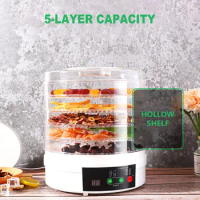 5 Layers Pet Meat Dehydrator Household Dryer for Fruit and Vegetables Household Food Dehydrator Snacks Air Dryer