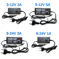 5V 12V Power Adapter Supply 3V 5V 6V 9V 12V 24V 1A 2A 5A Adjustable AC To DC Power Supply Adapter Universal 220V To 12 24 V Volt