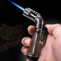 Honest Jet Flame Torch Lighter Butane Refillable Gas Lighter Windproof Lighter Gun for Cigar Smoking Camping Kitchen