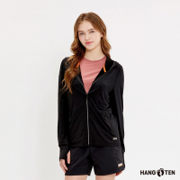 Hang Ten-女裝-恆溫多功能-涼感高彈防曬安全反光冰沙外套-黑
