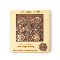 10 Penny Puzzle in Burning Tease Jigsaw 7 10 16 Mint Pennies Board Games Level 10 For s Kids Gift
