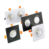 Square Dimmable Recessed COB LED Downlights 7W 9W 12W LED Ceiling Spot Lights AC85-265V LED Ceiling Lamps Indoor Lighting