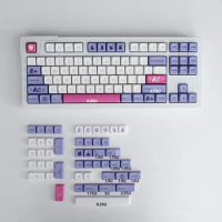 XDA Tuzi Keycaps 135 Keys PBT Dye Sublimation Purple Suit for 68 75 84 96 980 100 104 Mechanical Keyboard GK61 Anne Pro 2