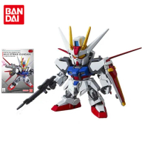 Bandai Gundam Model Kit Animation Figure SD EX 002 Aile Strike Gundam Genuine Gunpla Model Action Toy Figure Toys for Children