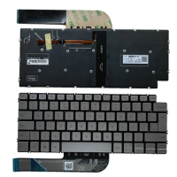 New For Dell Inspiron 13 5390 5391 7391 14-7490 7491 5493 5498 BR Keyboard Silver Backlit