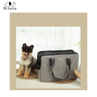 【韓國Ritoto】寵物外出單肩手提包 - 時尚炭灰(可斜背 可側背 寵物外出背包 寵物外出提袋)