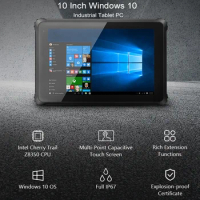 10.1 Inch Waterproof Rugged Industrial Tablet PC With Barcode Scanner Windows 10 OS Handheld Mobile Computer
