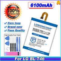 LOSONCOER 6100mAh BL-T46 Battery For LG V60 ThinQ 5G LMV600VM V600VM V600QM5 YHINQ 5 Battery