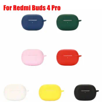 Silicone Case Cover Soft Protective Shockproof Protector Anti-Scratch With Hook Shell for Redmi Buds 4 Pro