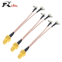 SMA Femaleto 2xCRC9/SMA/TS9 Male Connector Y Type Splitter Combiner Jumper Cable Pigtail RG316 Cable for 4G Antenna Modem router