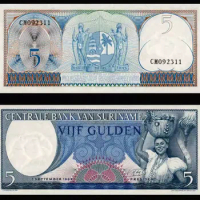 1961-1963 Suriname 2 5 10 1000 Gulden Original Notes UNC-PMG