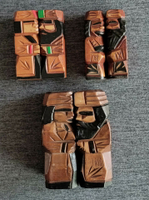 北海道阿努伊人造型木雕，三對，不同風格。這種木雕都可以左右合