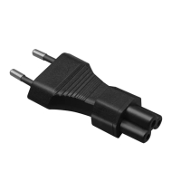 อะแดปเตอร์ EU 2 พินเป็น IEC320 C5/C7, ตัวแปลงปลั๊กไฟแล็ปท็อป 2 หาง, สำหรับใช้ในยุโรป