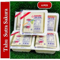 Tahu Sutera Kotak Putih Sakura Segar - Tahu Sutra Silken Jepang Japanese Tofu SAKURA Fresh | Isi 6 P
