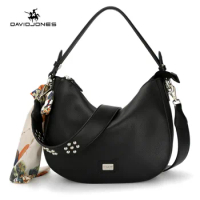New 2024 David Jones Women Shoulder Bag PU Leather Female Crossbody Bag Small Scarve Ladies Luxury Designer Women's Handbags