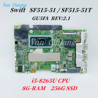 NBH6911001 NB.H6911.001 For Acer Swift 5 SF515-51 SF515-51T Laptop Motherboard GU5FA Mainboard With i5-8265U CPU 8G RAM 256G SSD