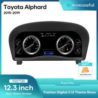 Prelingcar Digital Dashboard For Toyota Alphard 2015-2019 Years Car Lcd Panel Speedometer Virtual Cockpit