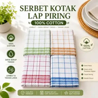 [100% cotton] Serbet Kain Lap Piring Serap Air Kotak Besar multicolor