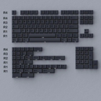 1 Set Aifei BOB Keycaps Black On Black ABS Double Shot Key Caps Cherry Profile Keycap For MX Switch Mechanical Keyboard