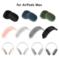 For Airpods Max Case Soft Silicone Headphone Ear Pads Cushion Protective Cover Muffs Sleeve for Apple AirPods Max Headband Skin