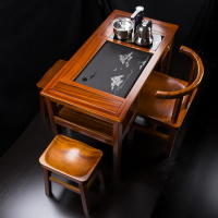 花梨木茶桌椅組合實木新式茶泡茶桌茶幾號陽帶電茶爐