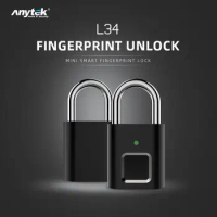 Anytek L34 Smart Fingerprint Padlock USB Rechargeable Lock for Door Bag Suitcase
