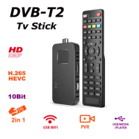 10PCS H.265 HEVC DVB-T2 tuner DVB-C PVR High-Definition DVB-T Digital TV Set-Top Box Support WIFI Y0UTUB for Europe vs v7 TT