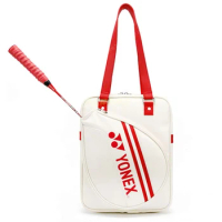 YONEX Badminton Bag For Women Holds Up To 1-2 Rackets PU Leather Waterproof Sports Bag Single Shoulder Carry