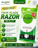 DayMan Razor Twin Blade (alat cukur with lubricant) isi 3 pcs x 3