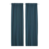 ANNAKAJSA 高度遮光窗簾 2件裝, 藍色, 145x250 公分