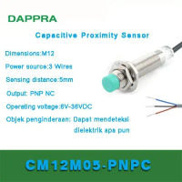 M12 5MM PNP NC DC 10V Ke 36V Capacitive Proximity Sensor OC86