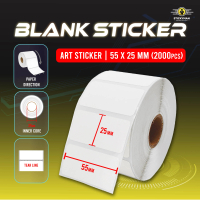 55x25mm Barcode Sticker Art Sticker Paper Blank Label 2000pcs Ready Stock Stationery