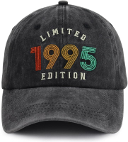 KKMKSHHG 30th 40th 80th Birthday Hat for Men Women Adjustable Cotton Limited 1995 1985 1945 Edition 