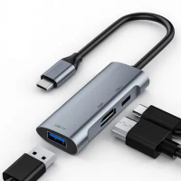 USB C HUB 4K HDMI Type C to PD 100W USB 3.0 5Gbps Adapter For Macbook Air Pro iPad Pro M2 M1 PS5 Samsung Switch PC Accessories