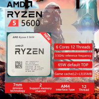 โปรเซสเซอร์ AMD Ryzen 5 5600 R5 5600 3.5 GHz หกคอร์ สิบสองเธรด 7NM L3=32M 100- 000000927   ซ็อกเก็ต 
