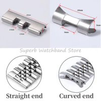 20mm 22mm Stainless Steel Watch Band Straight Curved End Link for Seiko SKX007 Connector for Jubilee Oyster Adapter 2pcs