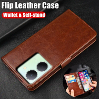 Sarung Dompet Folio Kulit Premium Klasik, Untuk Vivo Y36 4G V2247, Sarung Kalis Kejutan, dengan Peme