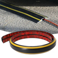 1m Yellow And Black Floor Cable Protection Cover 40/50mm Soft PVC Cable Protector Floor Cable Cover Rubber Trunking