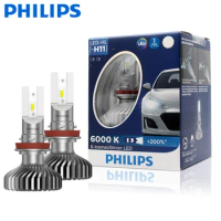2X Philips X-treme Ultinon LED H11 6000K Cool White +200% More Bright LED Car Headlight Genuine Refit Original Lamps 11362XUX2