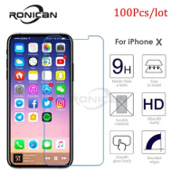 100Pcs/lot For Apple iPhone XS 9H 2.5D 0.26 MM Tempered Glass Anti Scratch Screen Protector RONICAN Glass Film For iPhone X