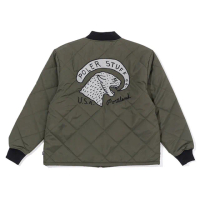 【POLER STUFF】日本限定 DIAMOND QUILTED JACKET 鑽石衍縫外套 / 軍裝風格防水外套(軍綠色)