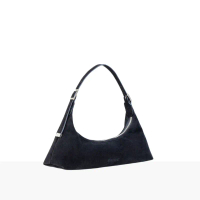 (**พร้อมส่ง) knack.bag - Jennie Shoulder bag - Black สีดำ (หนังกลับ) คําแนะนําการขายที่ร้อนแรงในเดือ