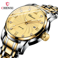 Chenxi 8221 Men's New Steel Calendar Waterproof Business Fashion Luminous Quartz Watch