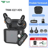 ORIGINAL TNW X27 Mini Wireless Lavalier Microphone Hidden Mic Clip-on Noise Cancelling Dual Mikrofon