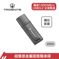 TRIDENITE 250GB外接式SSD行動固態硬碟/隨身碟USB3.2/超高速1000MB/s /日本原廠直營