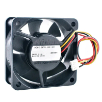 พัดลม D06K 24TU 45B ขนาด 6 ซม. × 60 มม. × 60 × 60 × 25 มม., DC 24 โวลต์, 0.10 แอมป์, ขั้วต่อ 3 ขา, ค