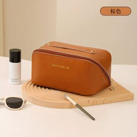 內地直送 - 枕頭化妝包女大容量手提洗漱包旅行防水PU化妝品收納包