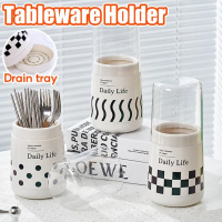Tableware Holder with Cover Chopstick Holder Anti-dust Cutlery Rack Chopstick Drying Rack Rak Penyim