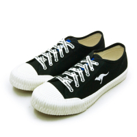 KangaROOS 帆布厚底餅乾鞋 CRUST藍標袋鼠鞋系列 黑米 91260